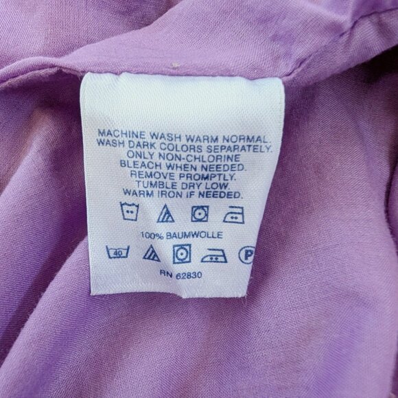 Land's End Purple Floral Faux Wrap Dress Sz 10 - Picture 4 of 4